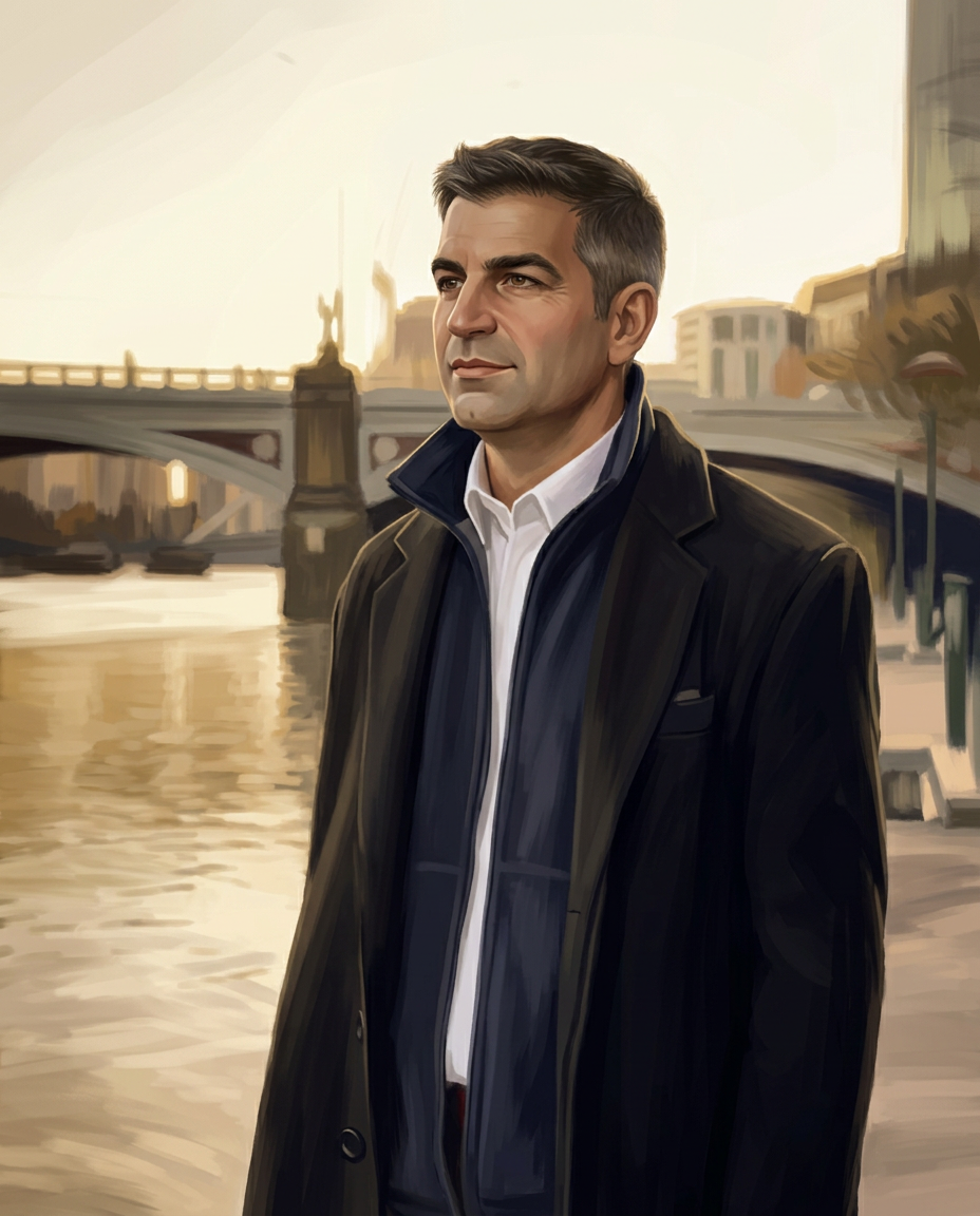 Stylized portrait of Olivier Lobey